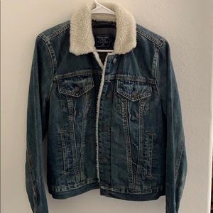Abercrombie and Fitch Sherpa Denim Jacket.